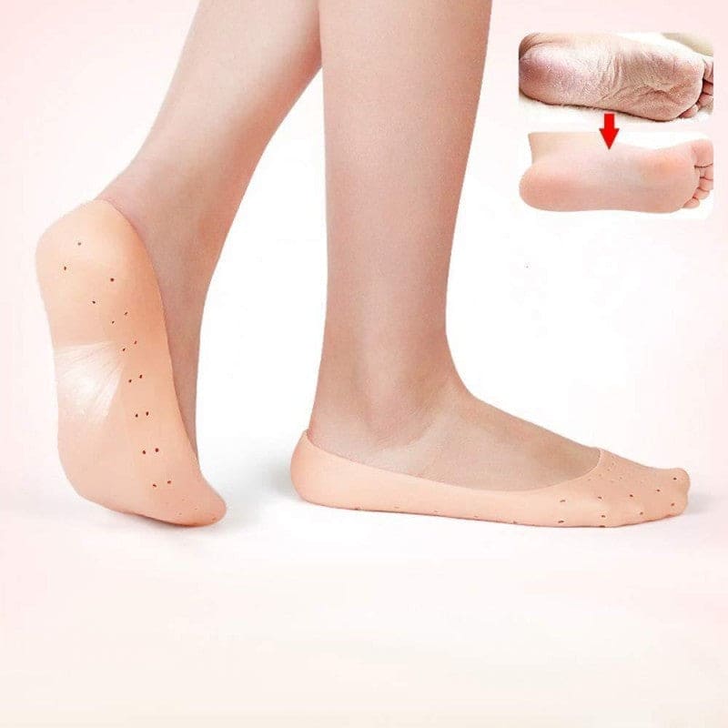 Full Silicon Gel Socks, Anti Crack Heel Socks, Moisturizing Socks For Foot Care And Heel, Full Length Silicone Foot Protector, Cracked Heel Treatment Socks, Men And Women Gel Heel Protectors Full Silicon Gel Socks, Anti Crack Heel Socks, Moisturizing Socks For Foot Care And Heel, Full Length Silicone Foot Protector, Cracked Heel Treatment Socks, Men And Women Gel Heel Protectors